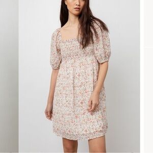 Rails Geena Ambrosia Smocked Puff Sleeve dress, L